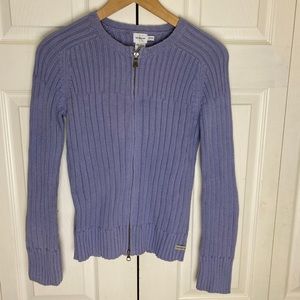 Calvin Klein purple front zipper Sweater